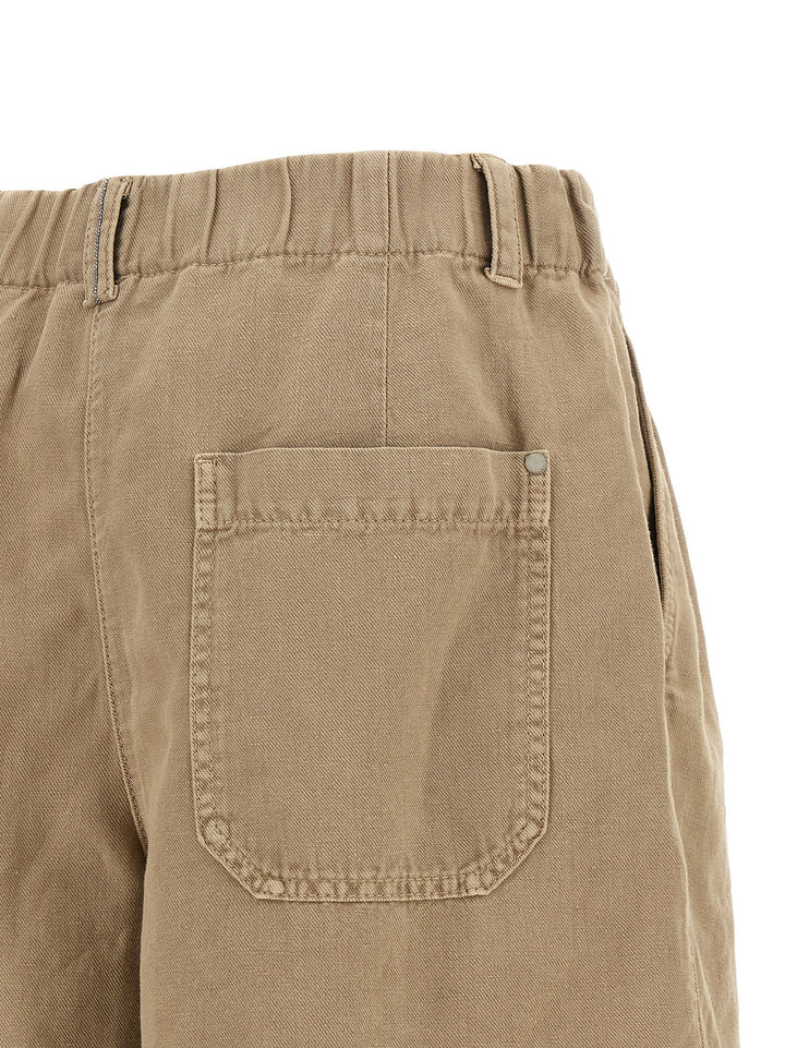 Brunello Cucinelli Beige Cotton Bermuda Shorts