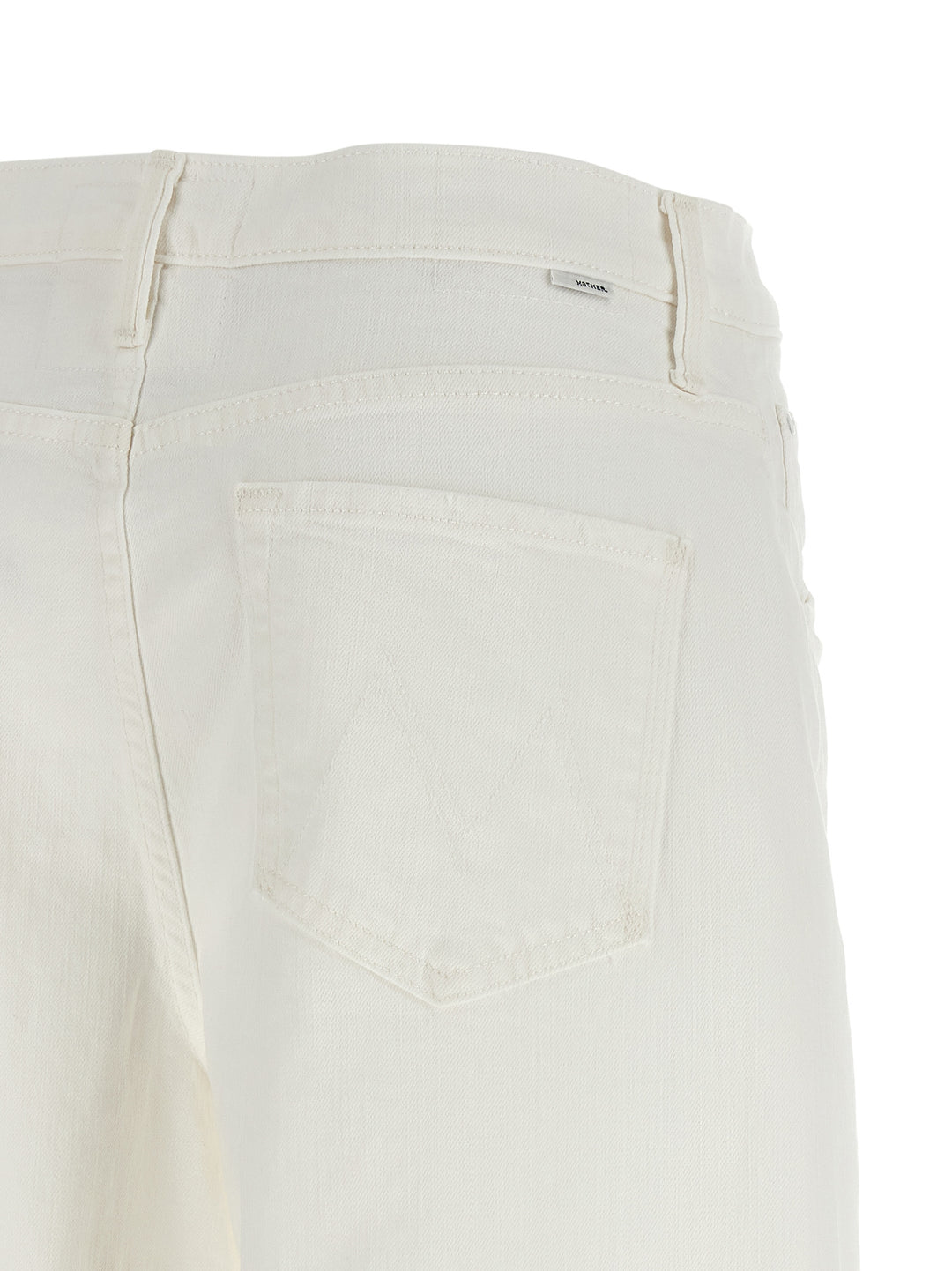 Mother Denim White Cotton Bermuda Shorts