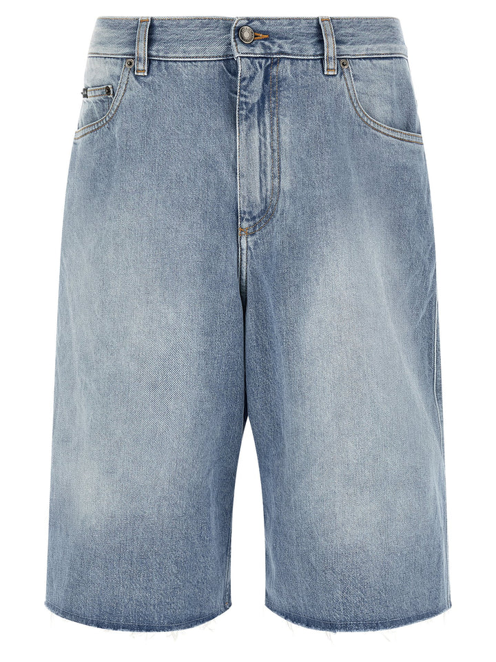 Dolce &amp; Gabbana Blue Cotton Bermuda Shorts