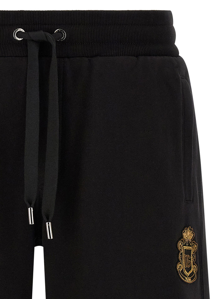 Dolce &amp; Gabbana Black Cotton Bermuda Shorts