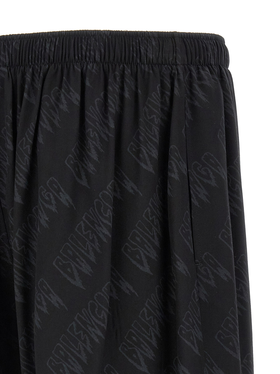 Balenciaga Black Viscose Bermuda Shorts
