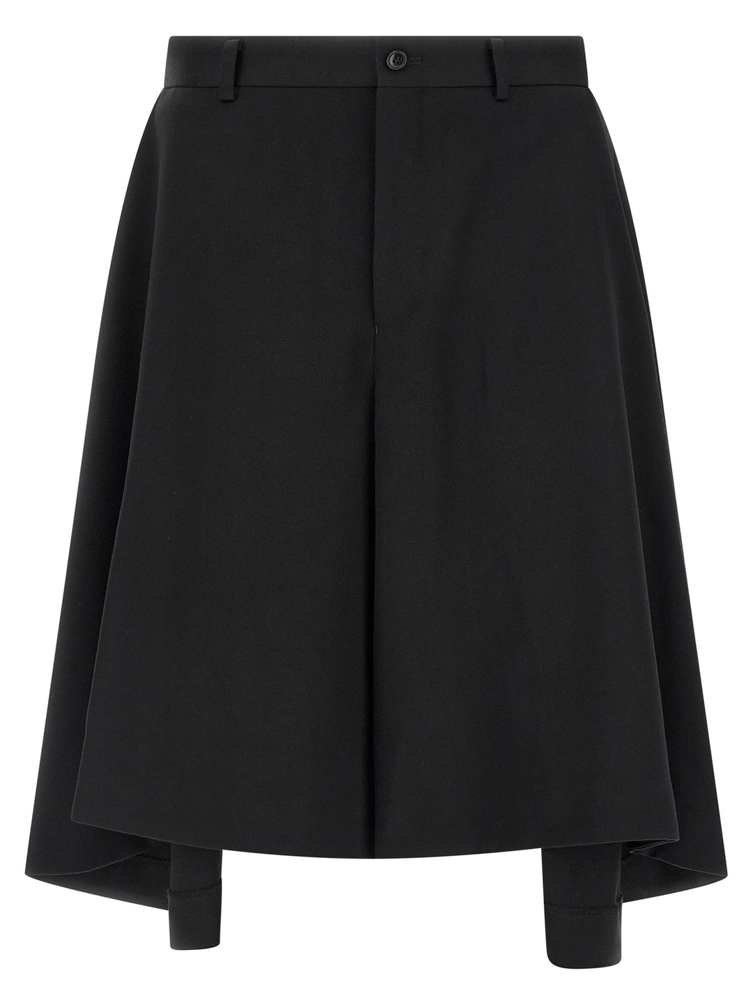 Comme Des Garçons Black Wool Bermuda Shorts