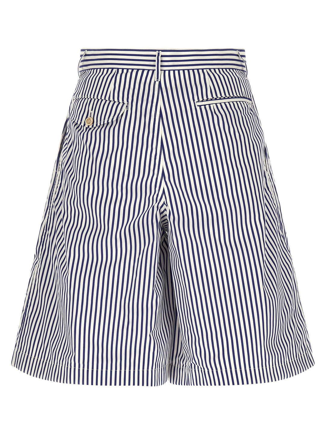 Comme Des Garçons Blue Cotton Bermuda Shorts