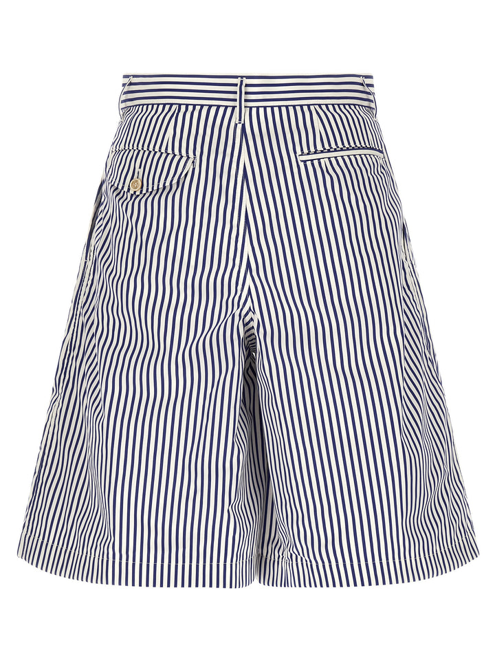 Comme Des Garçons Blue Cotton Bermuda Shorts