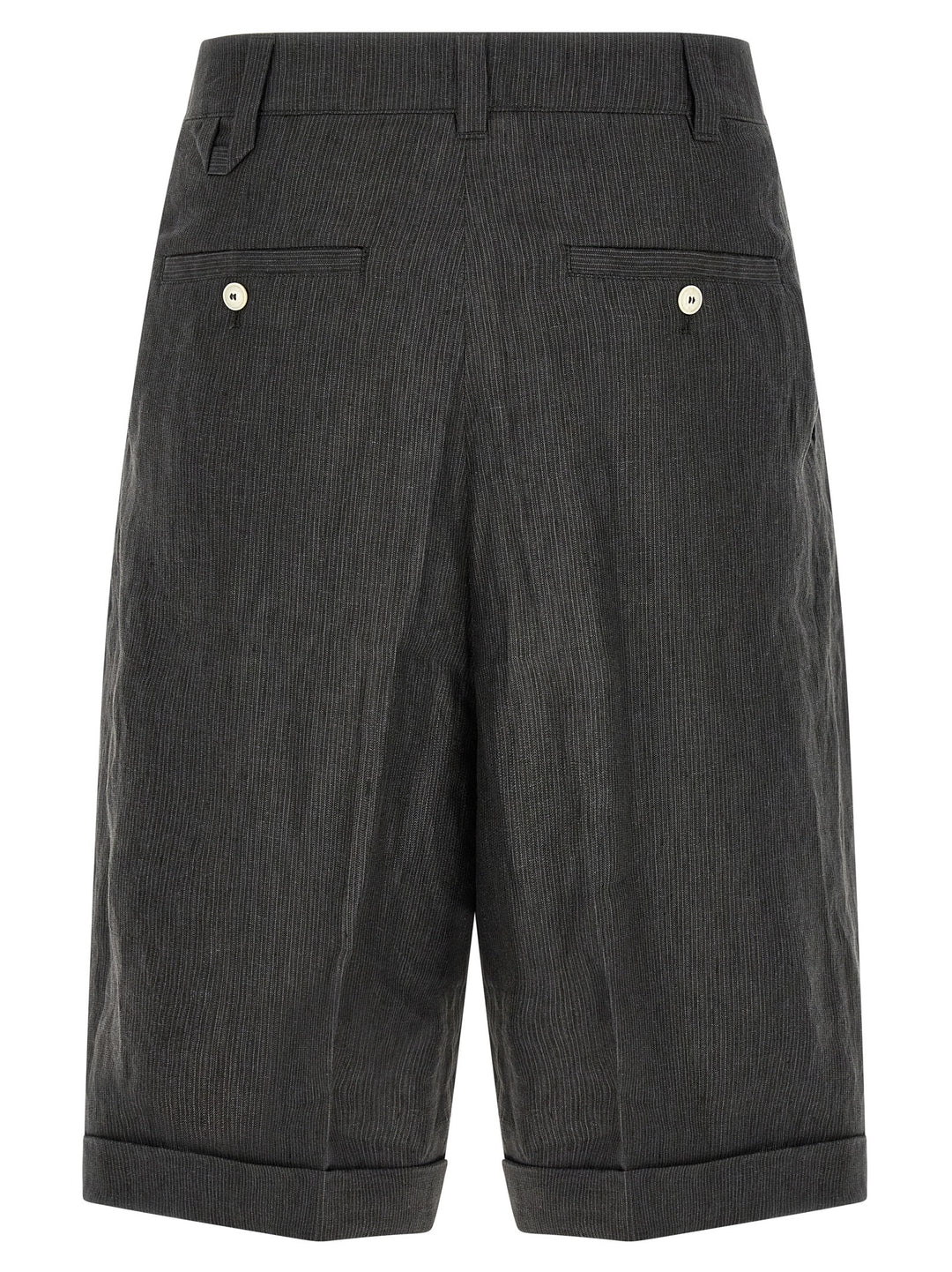 Jacquemus Gray Linen Bermuda Shorts