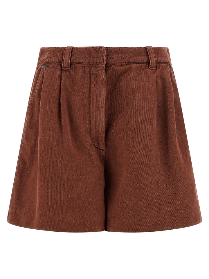 Brunello Cucinelli Multicolor Cotton Bermuda Shorts