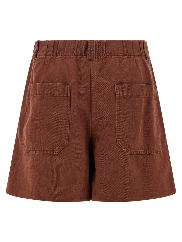 Brunello Cucinelli Multicolor Cotton Bermuda Shorts
