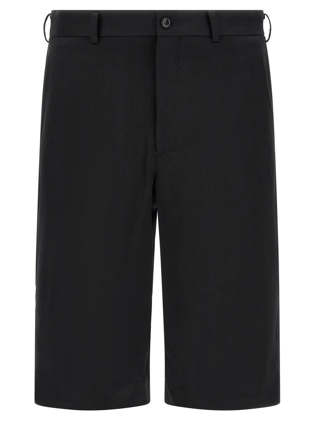 Comme Des Garçons Black Wool Bermuda Shorts