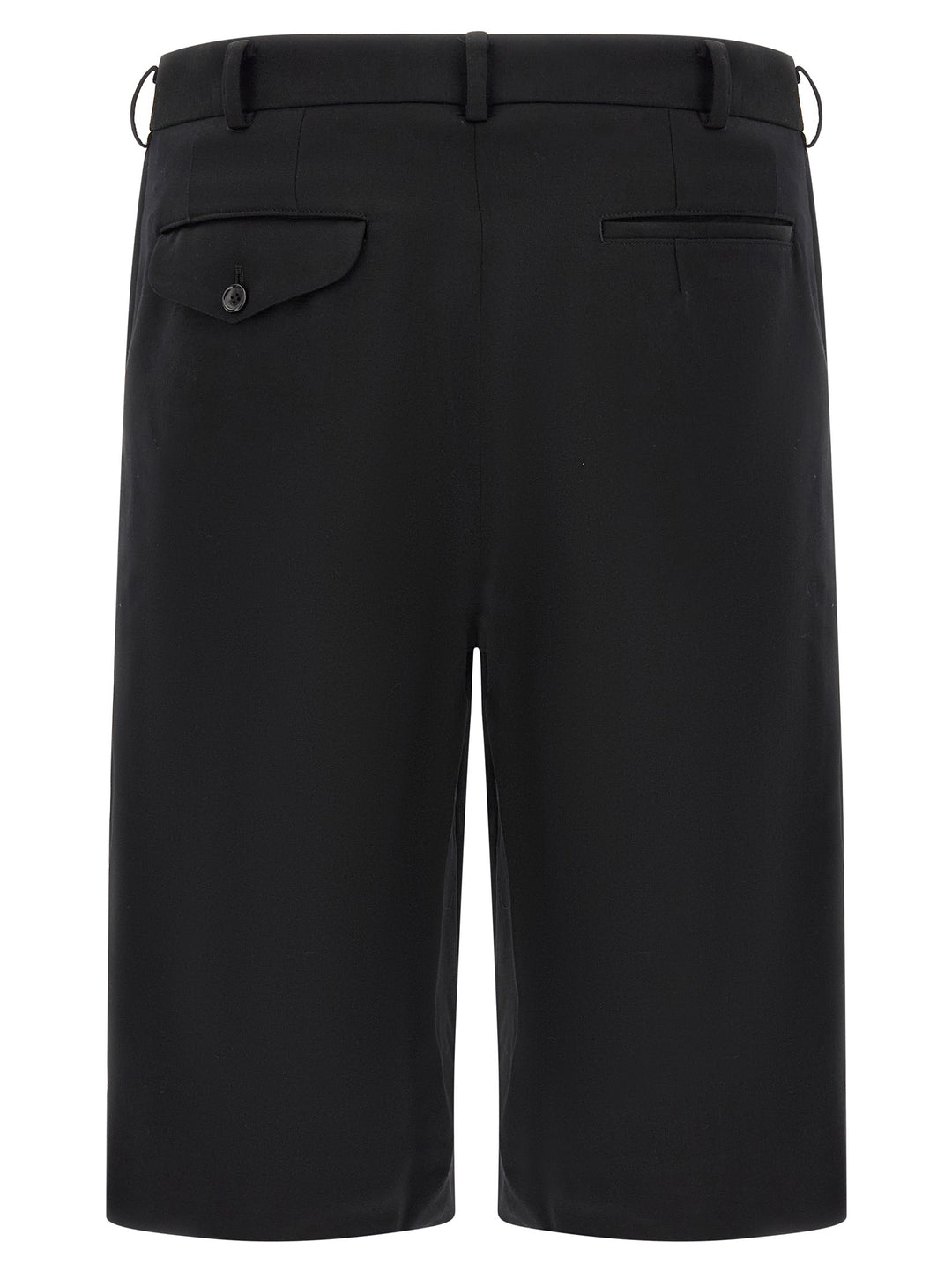 Comme Des Garçons Black Wool Bermuda Shorts