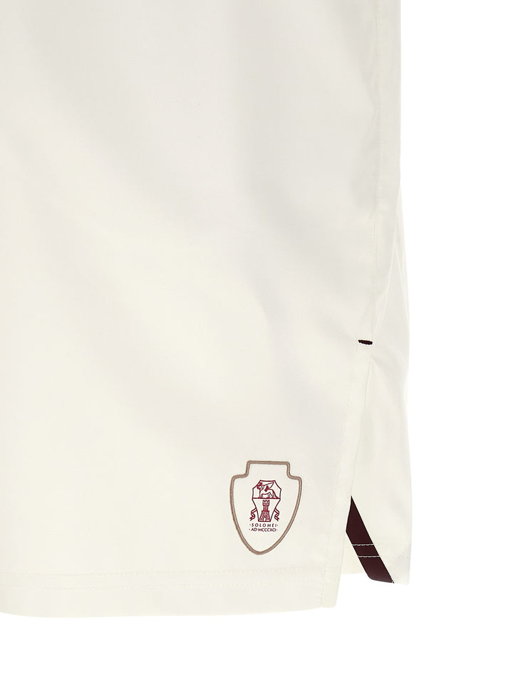 Brunello Cucinelli White Polyester Bermuda Shorts