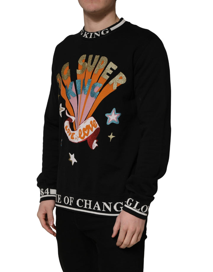 Dolce &amp; Gabbana Black Super King Crew Neck Sweatshirt Sweater