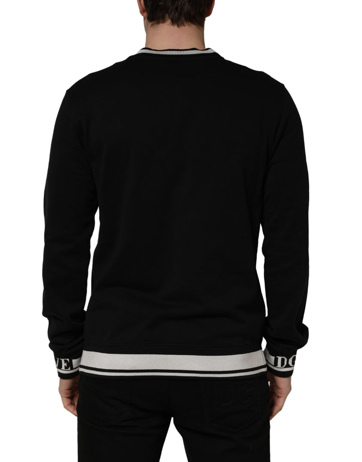 Dolce &amp; Gabbana Black Super King Crew Neck Sweatshirt Sweater