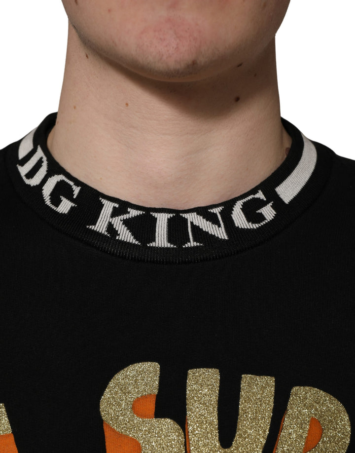 Dolce &amp; Gabbana Black Super King Crew Neck Sweatshirt Sweater