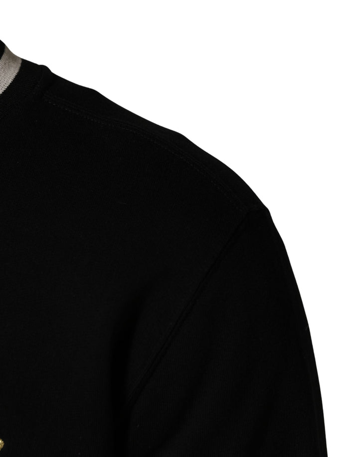 Dolce &amp; Gabbana Black Super King Crew Neck Sweatshirt Sweater