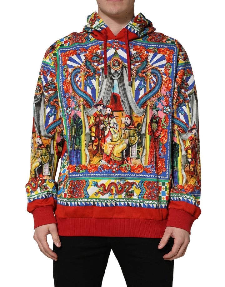 Dolce &amp; Gabbana Multicolor Glamzilla Hooded Men Sweatshirt Sweater
