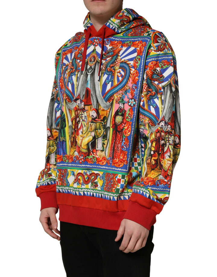 Dolce &amp; Gabbana Multicolor Glamzilla Hooded Men Sweatshirt Sweater