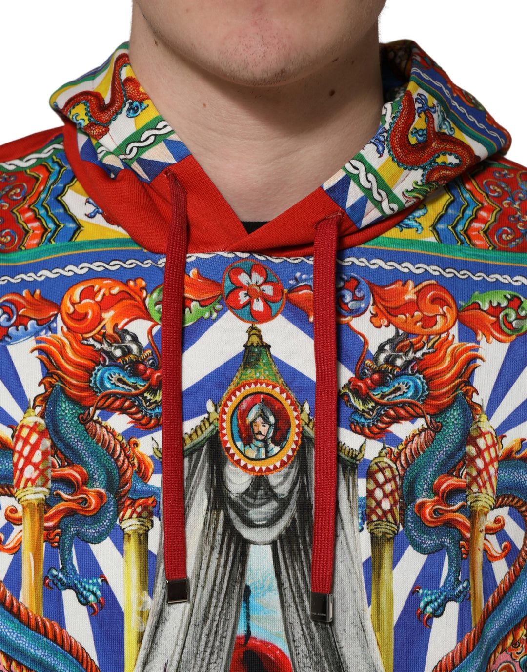 Dolce &amp; Gabbana Multicolor Glamzilla Hooded Men Sweatshirt Sweater