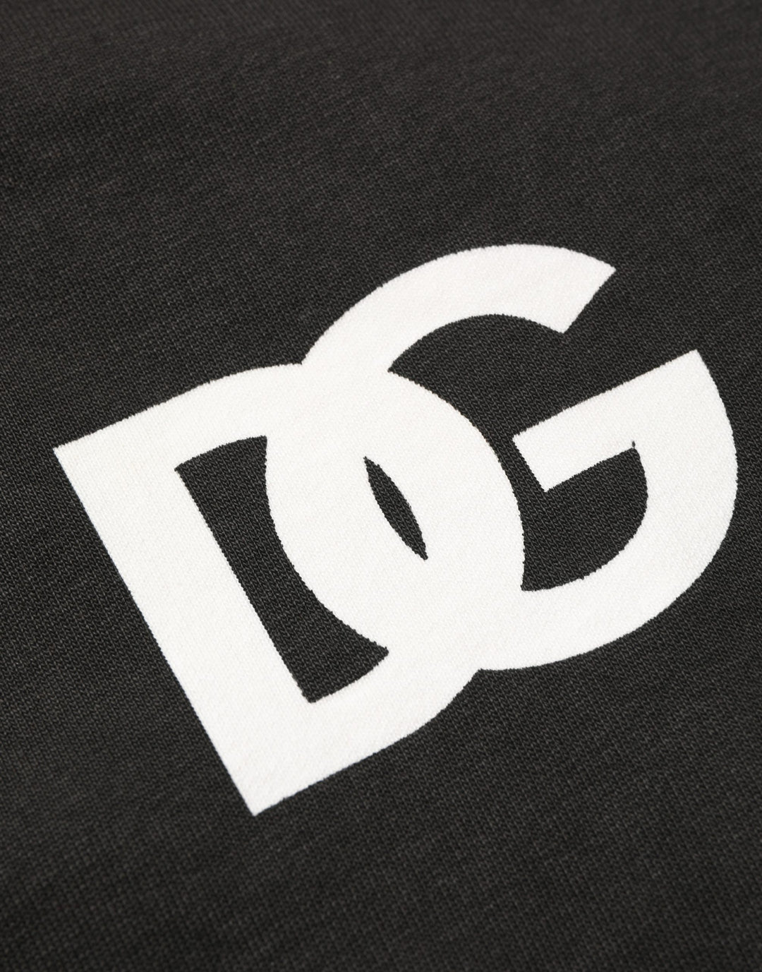 Dolce &amp; Gabbana Black Cotton Logo Hooded Full Zip Sweater