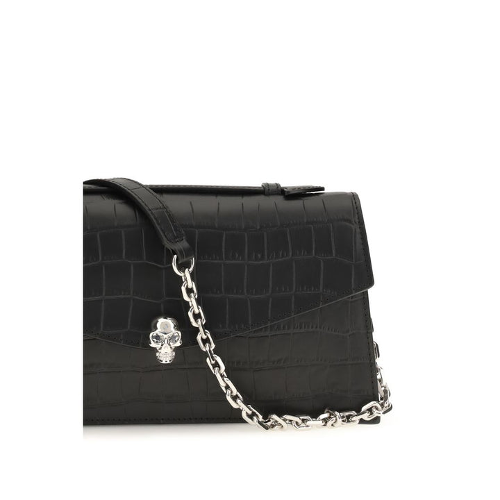 Alexander McQueen Black Calf Leather Bos Taurus Shoulder Bag