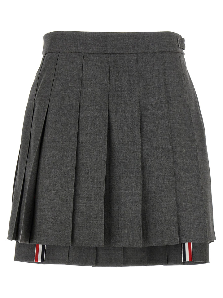Thom Browne Gray Wool Long Skirt
