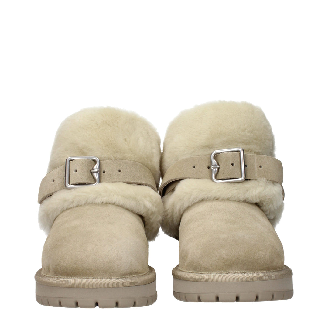 Burberry Green Leather Ankle Boots