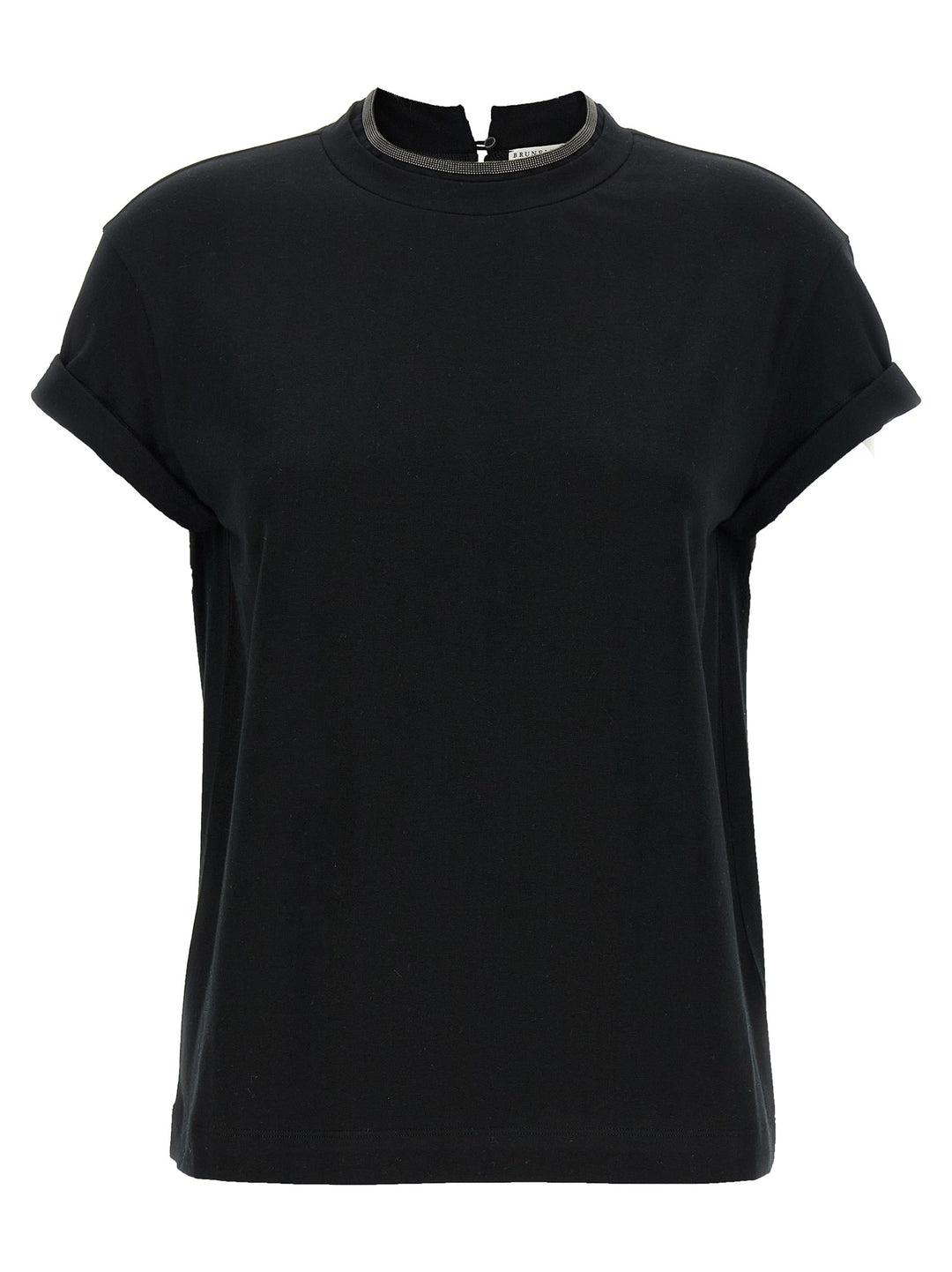 Brunello Cucinelli Black Cotton T-Shirt