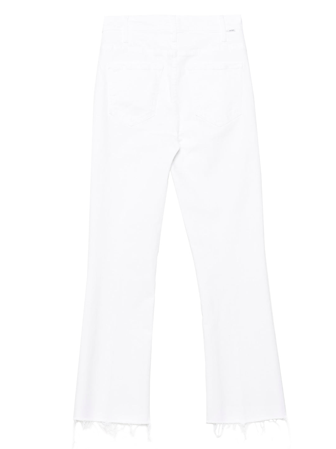 Mother Denim White Cotton Flared Jeans