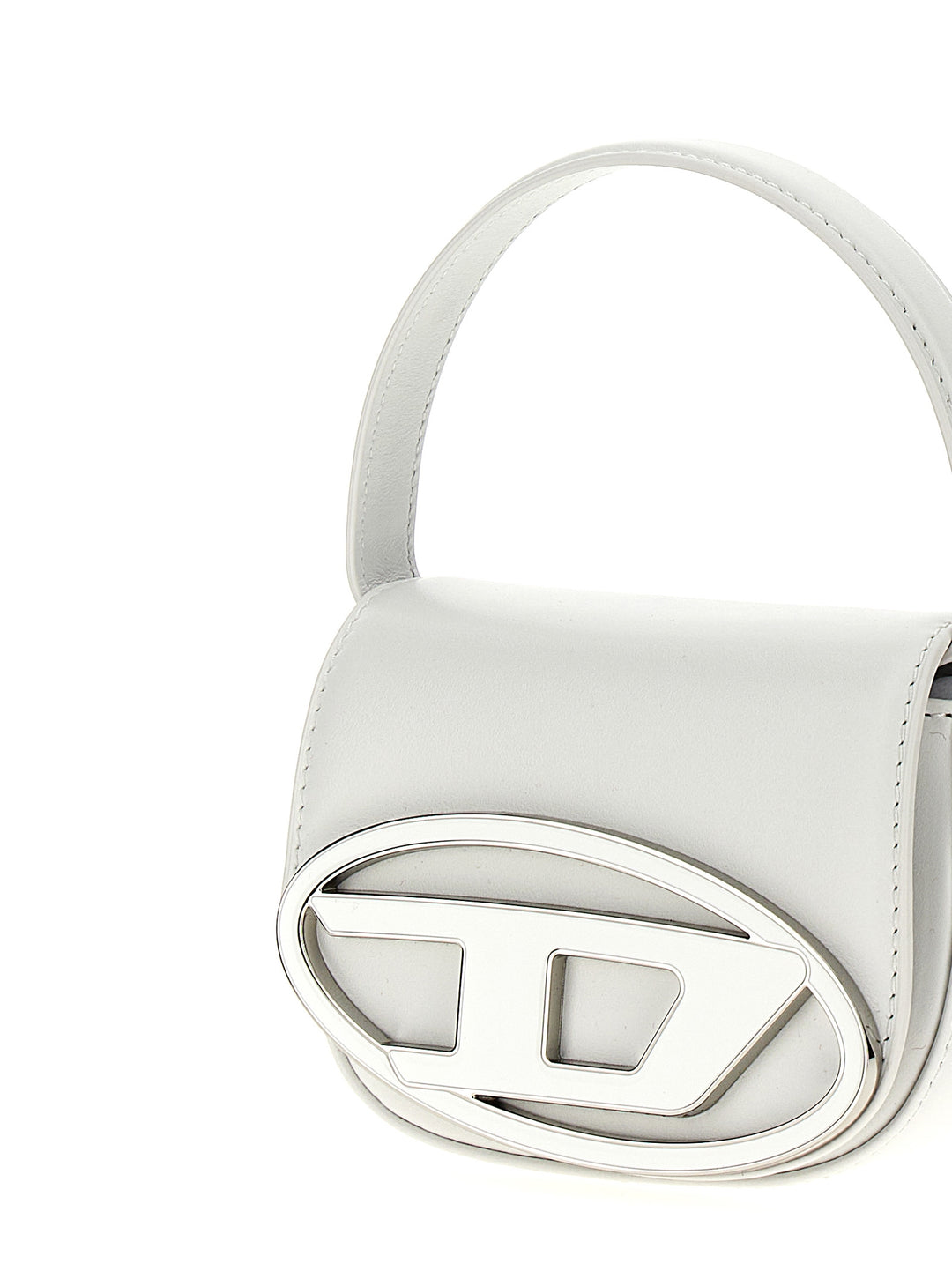 Diesel White Cowhide Handbag
