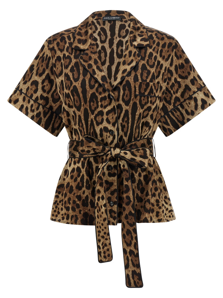 Dolce &amp; Gabbana Brown Silk Blouse
