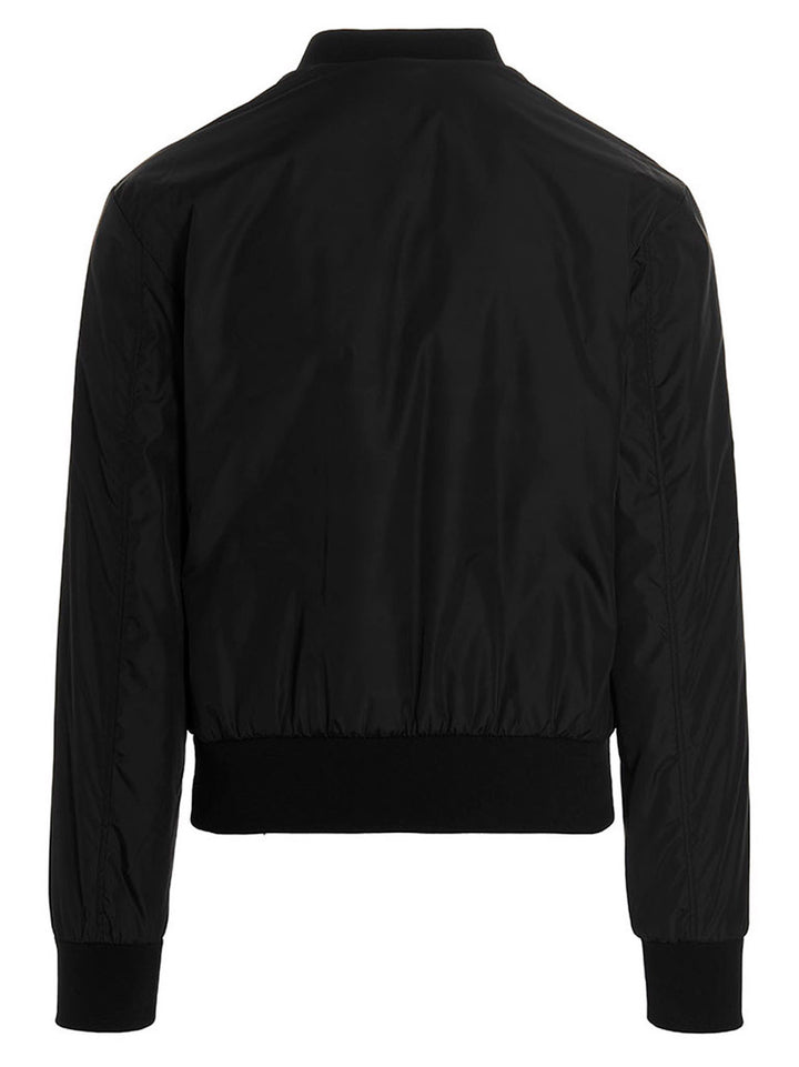 Dolce &amp; Gabbana Black Polyamide Bomber
