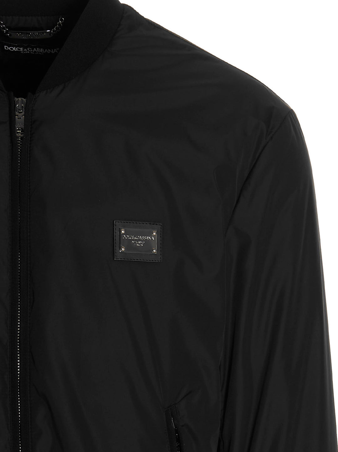 Dolce &amp; Gabbana Black Polyamide Bomber