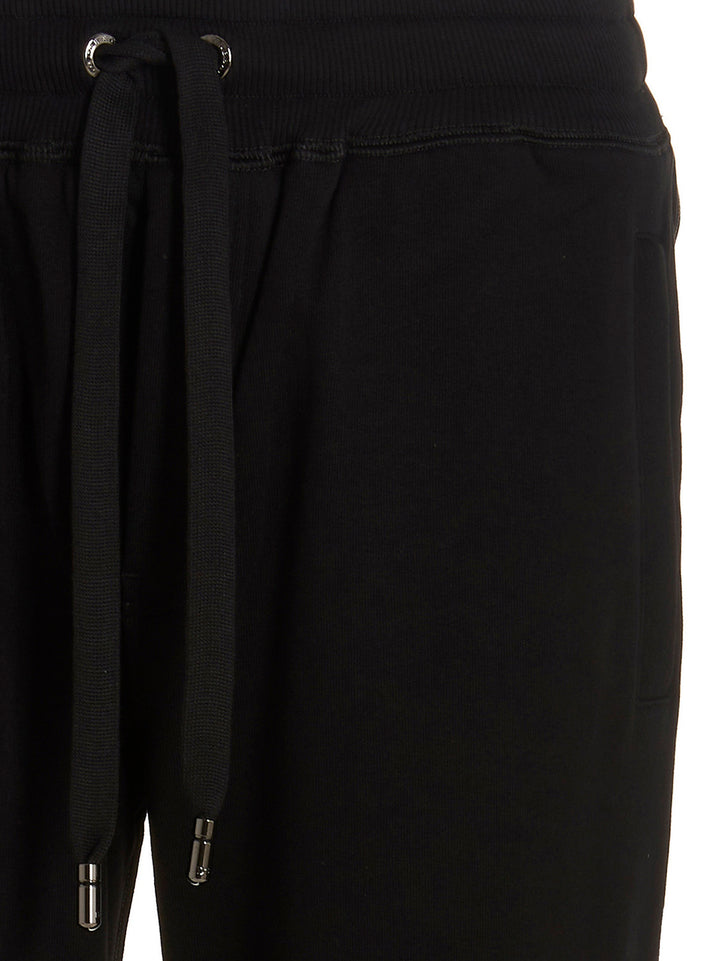 Dolce &amp; Gabbana Black Cotton Joggers (Workout Pants)