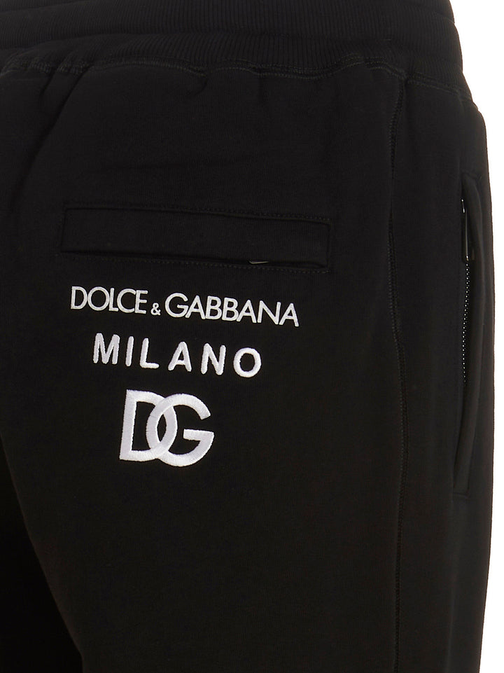 Dolce &amp; Gabbana Black Cotton Joggers (Workout Pants)