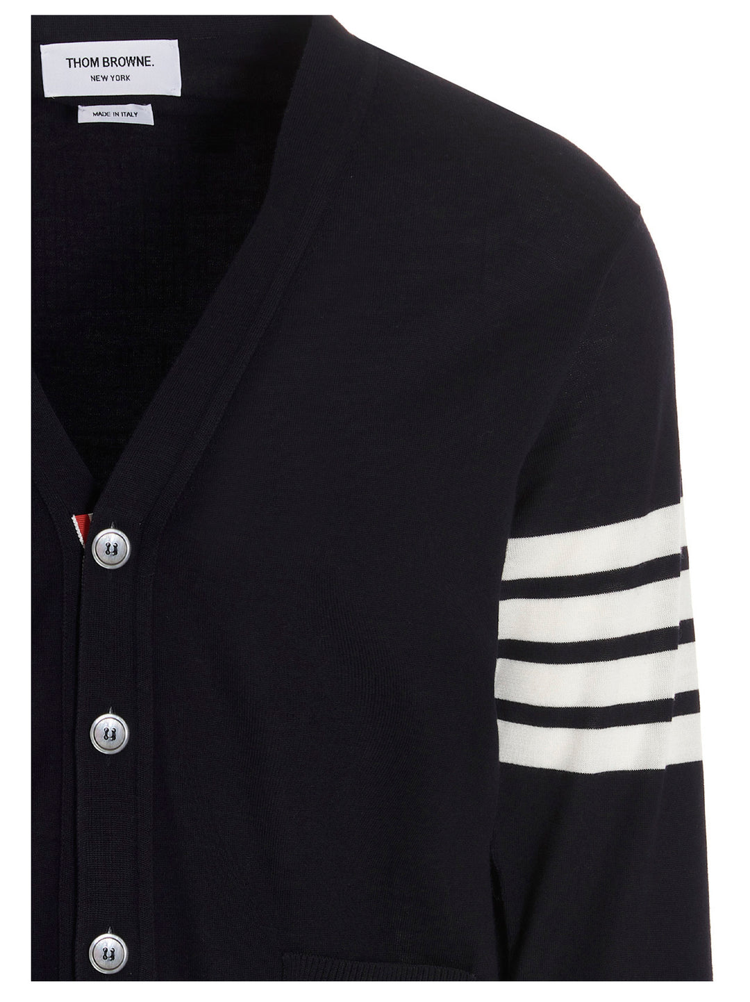 Thom Browne Blue Merino Wool Cardigan