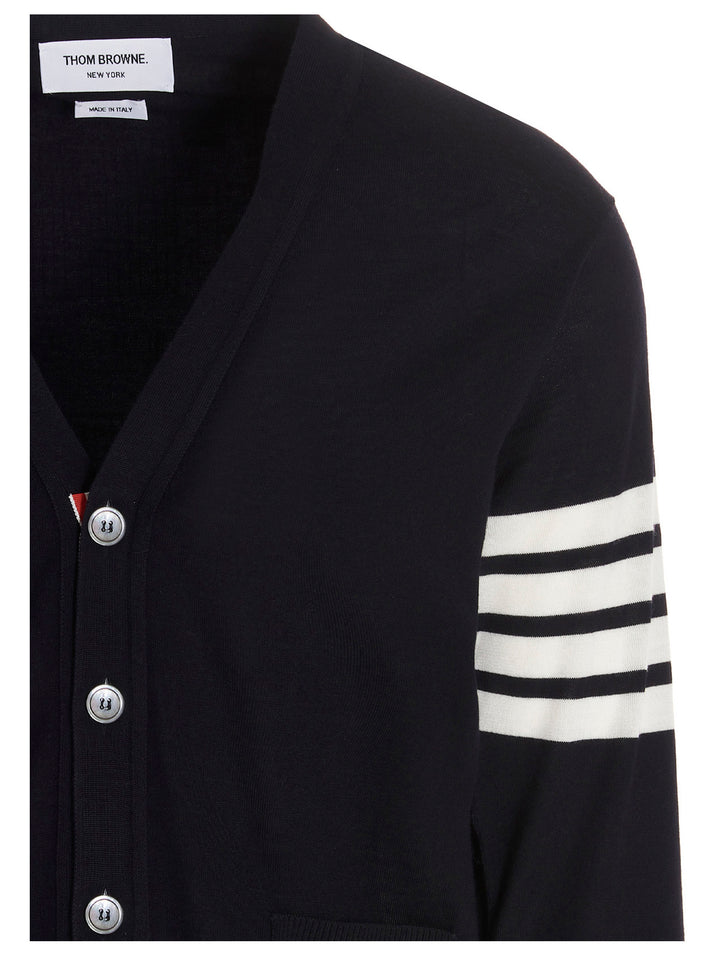 Thom Browne Blue Merino Wool Cardigan