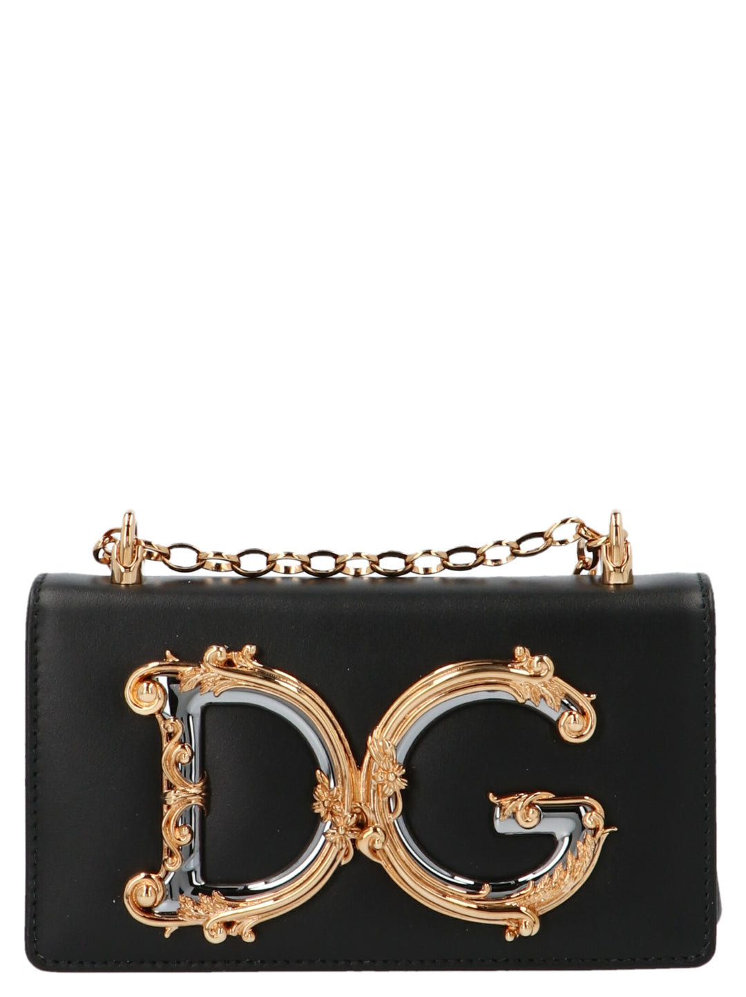 Dolce &amp; Gabbana Black Calfskin Crossbody Bag