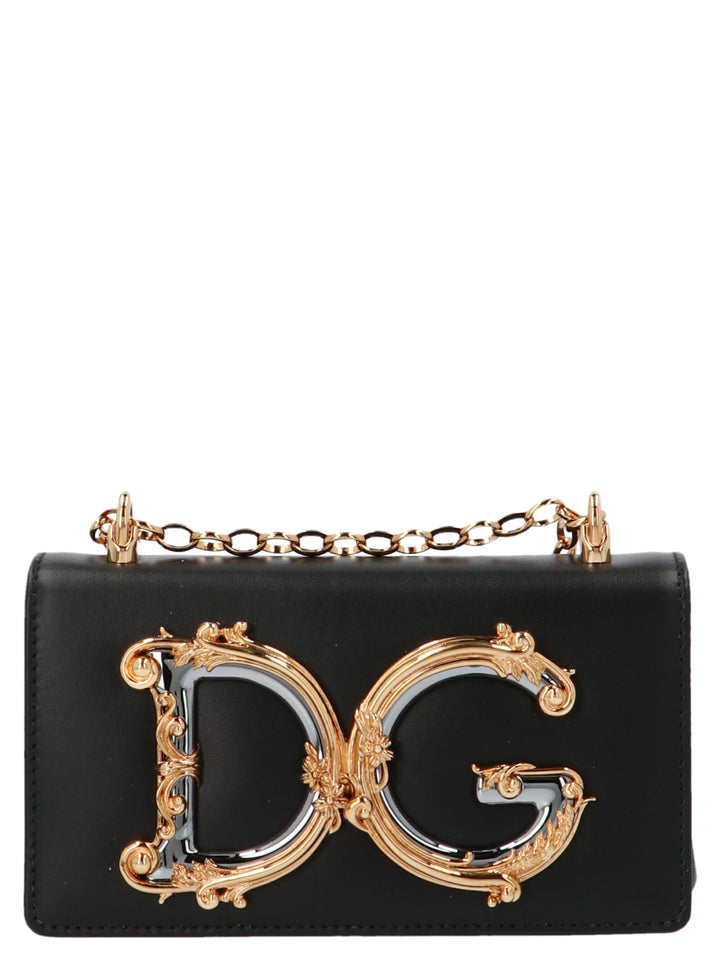 Dolce &amp; Gabbana Black Calfskin Crossbody Bag