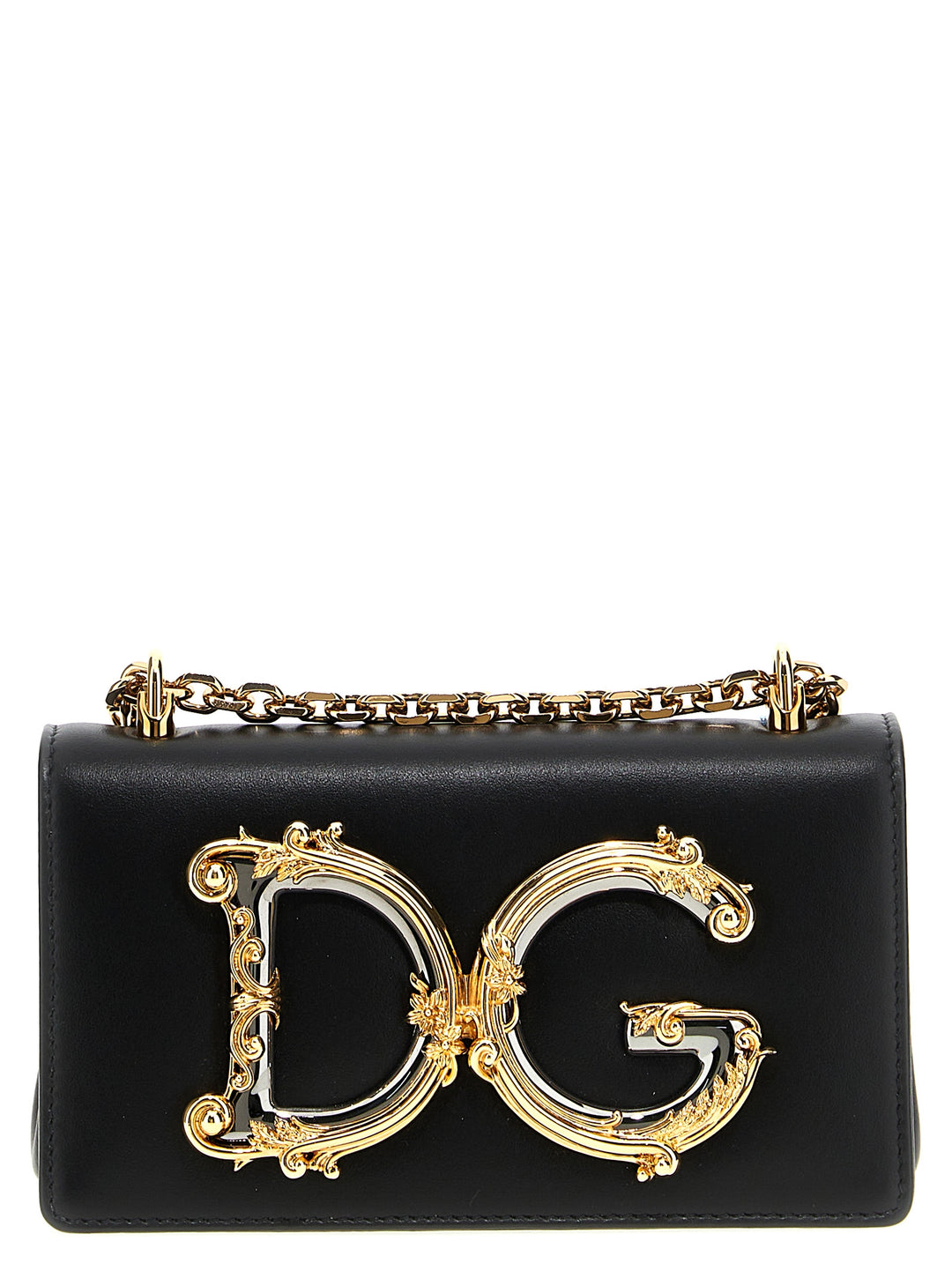 Dolce &amp; Gabbana Black Calfskin Crossbody Bag