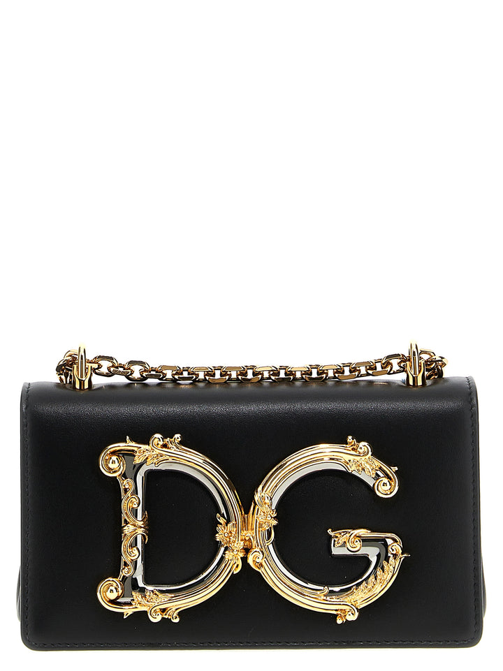 Dolce &amp; Gabbana Black Calfskin Crossbody Bag