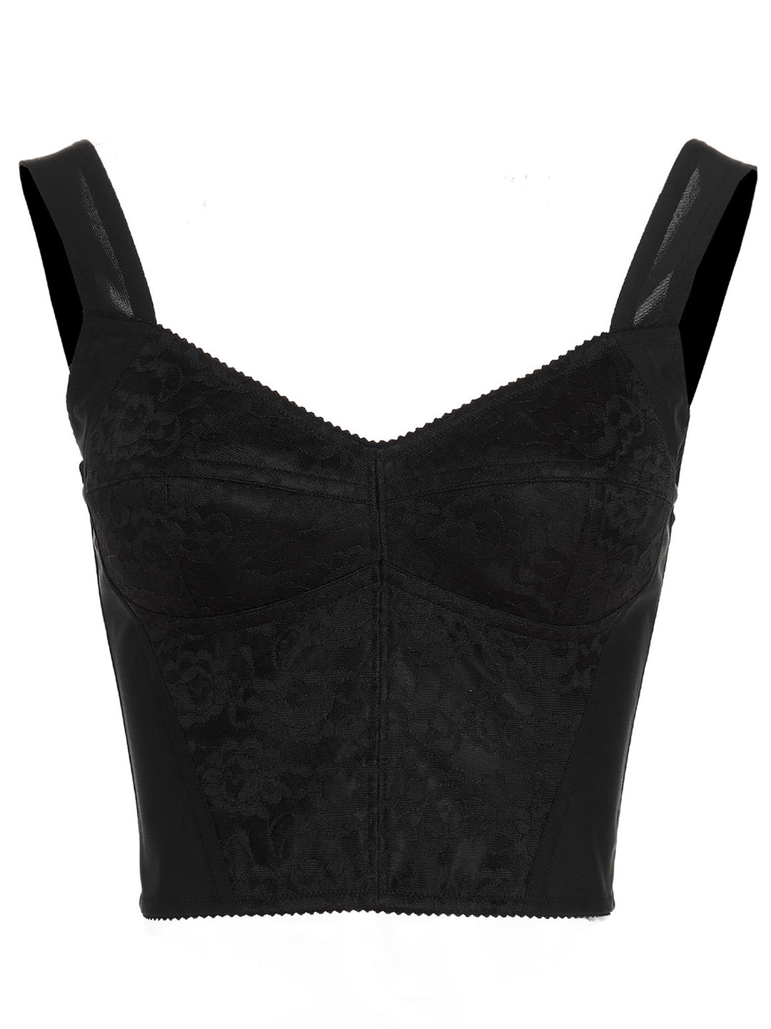 Dolce &amp; Gabbana Black Polyamide Tank Tops