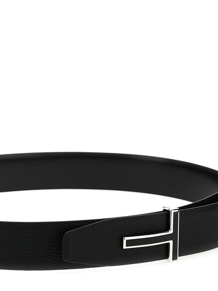Tom Ford Black Calfskin Regular Belt