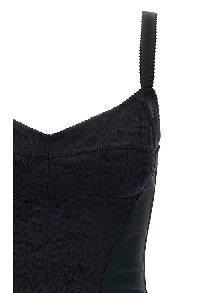 Dolce &amp; Gabbana Black Polyester Short Dress