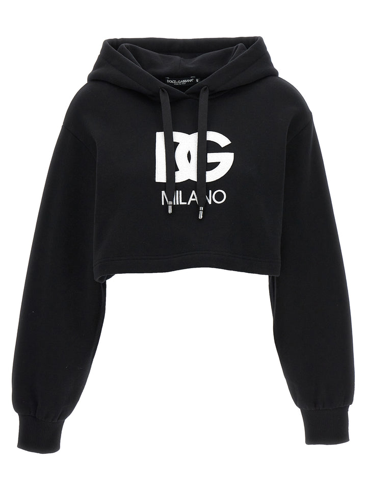 Dolce &amp; Gabbana Black Cotton Hoodie