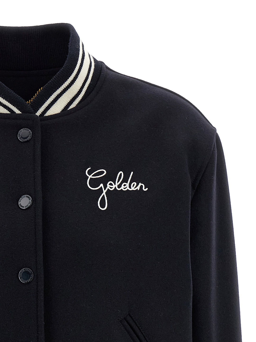Golden Goose Blue Virgin Wool Bomber