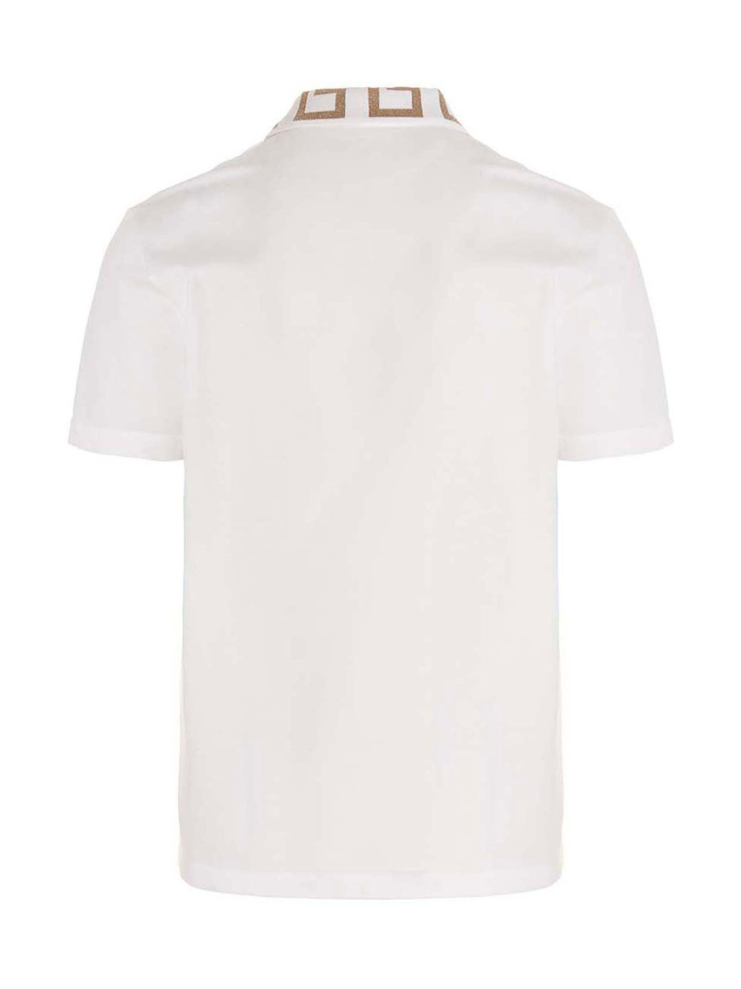 Versace White Cotton Polo Shirt
