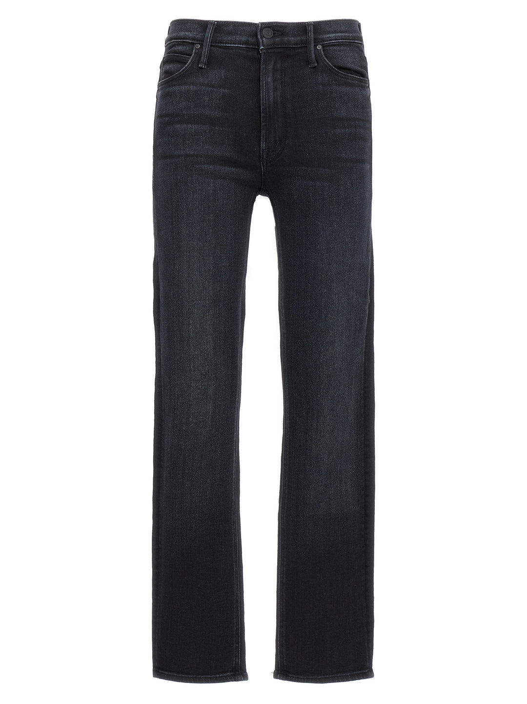 Mother Denim Black Cotton Slim Fit Jeans