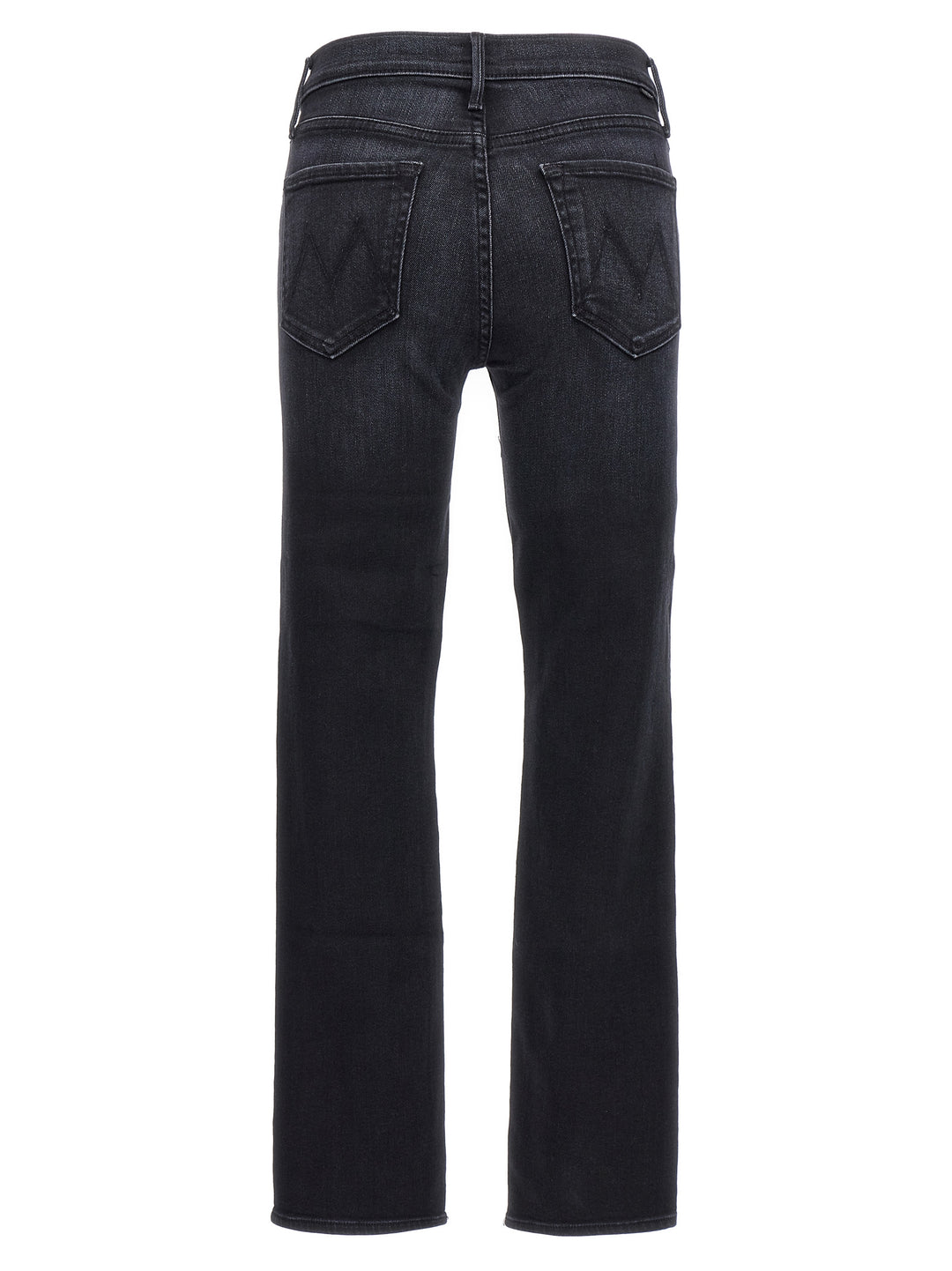 Mother Denim Black Cotton Slim Fit Jeans