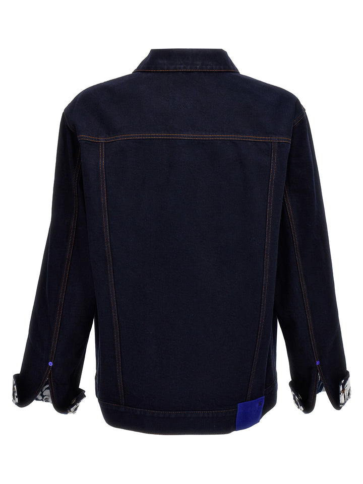 Burberry Blue Cotton Denim Jacket