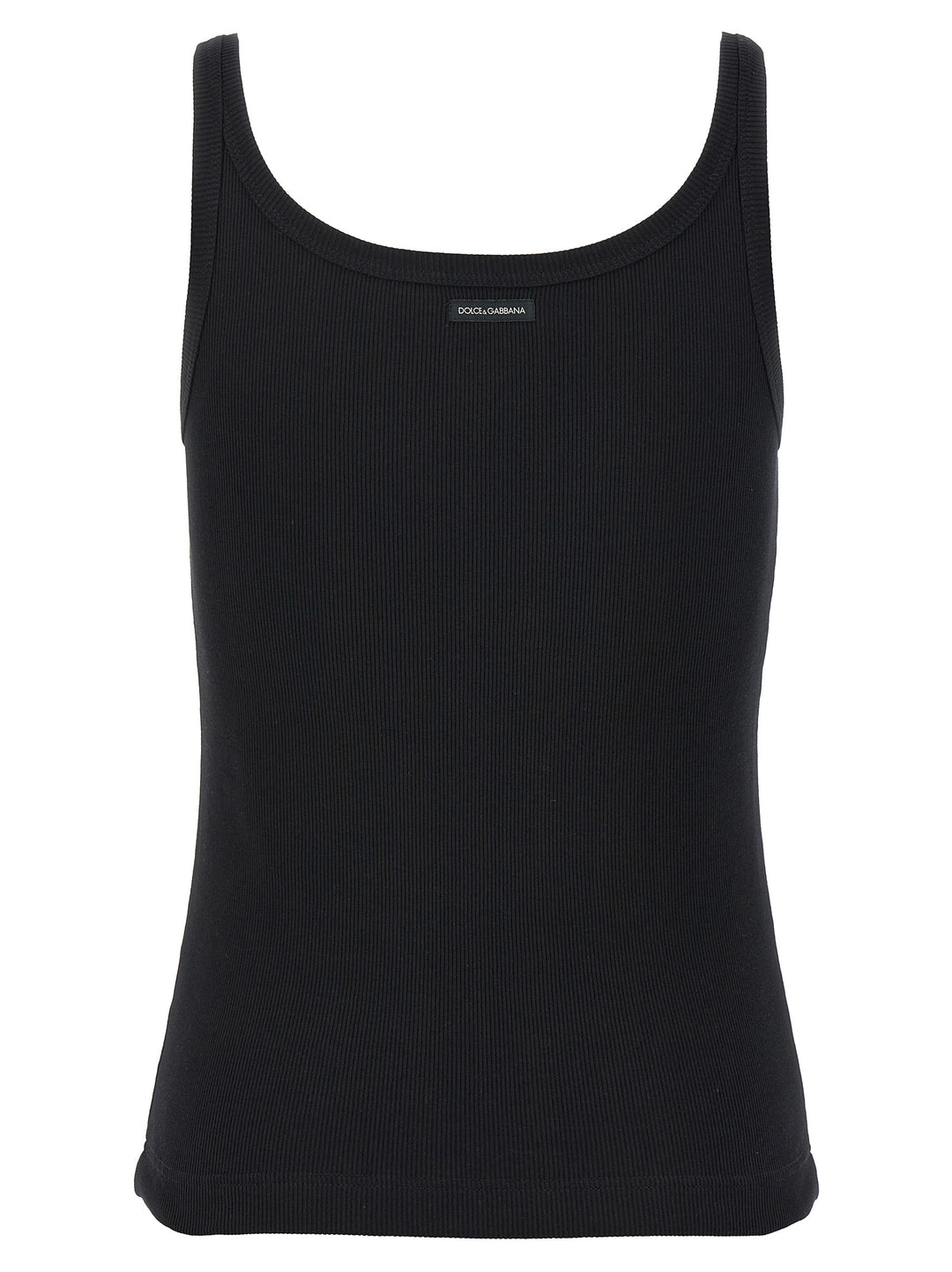 Dolce &amp; Gabbana Black Cotton Tank Tops