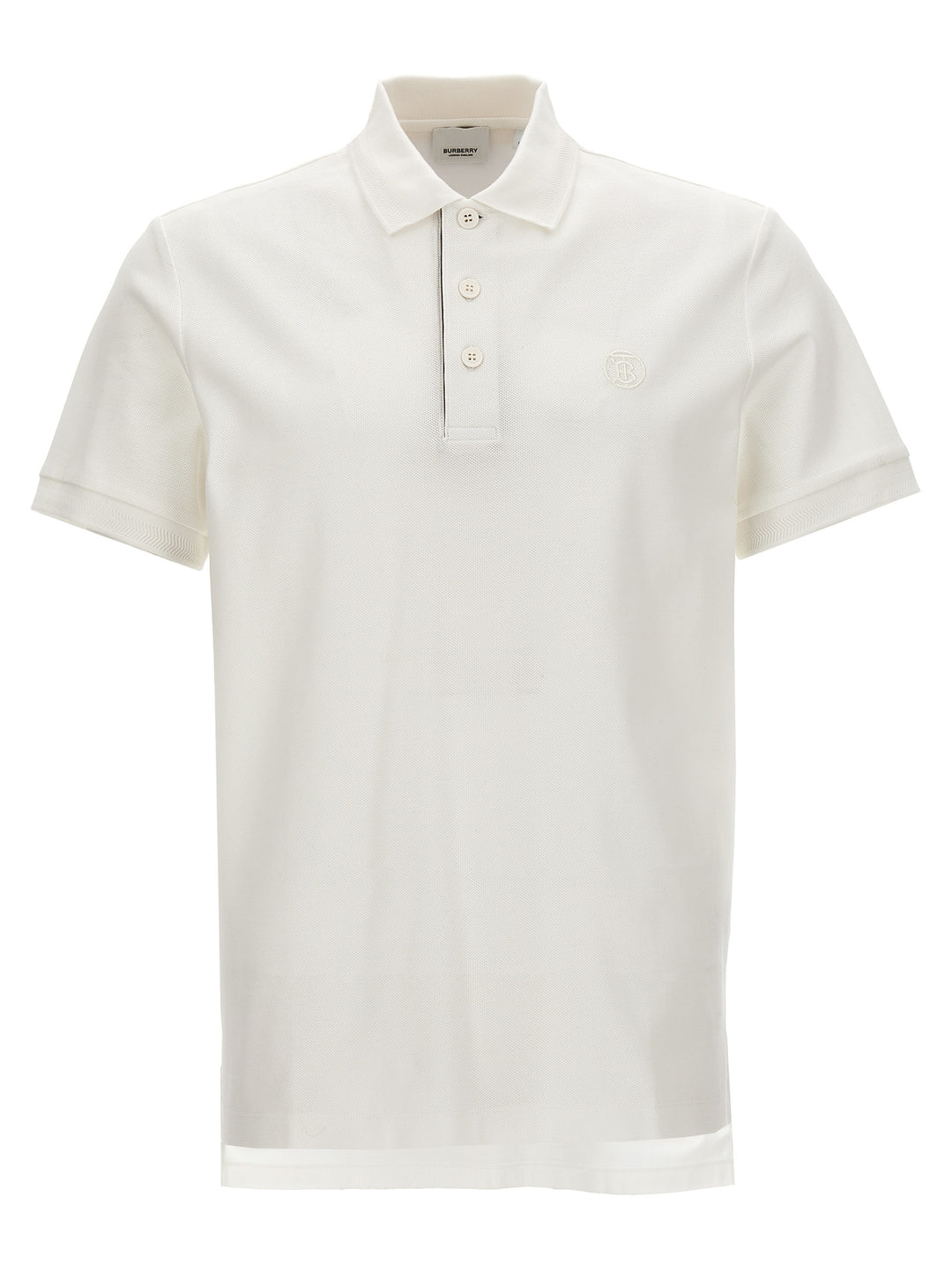 Burberry White Cotton Polo Shirt